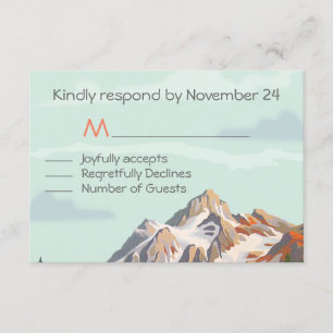 Montagne rustique épousant RSVP