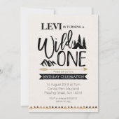 Montagne rustique sauvage un invitation Anniversai (Devant)