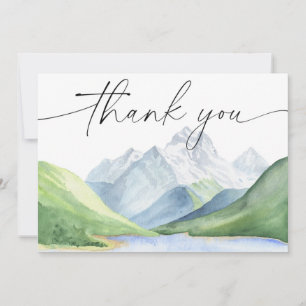 Montagnes à l'aquarelle Merci