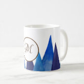 Montagnes Abstraites Monogram mug (Devant droit)