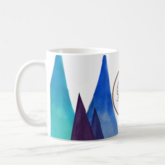 Montagnes Abstraites Monogram mug (Gauche)