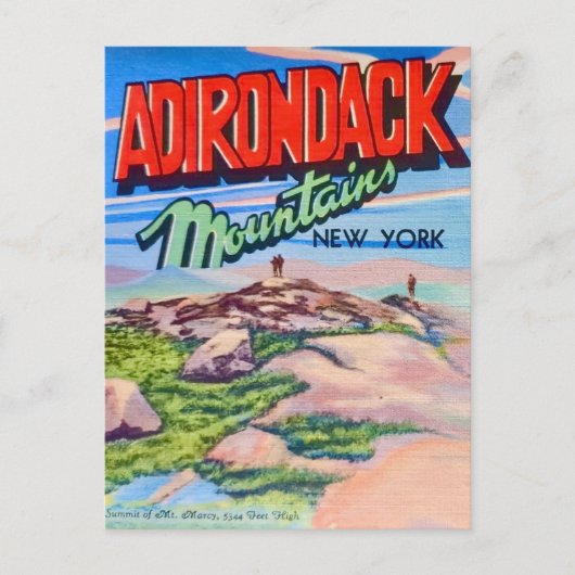Montagnes Adirondack NY Carte postale (Devant)