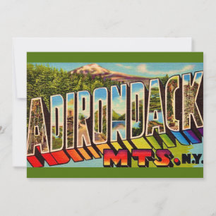 Montagnes Adirondack Vintage 5x7 Grande Carte Post