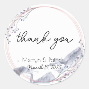 Montagnes aquarelles - Autocollant