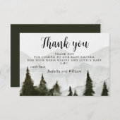 Montagnes Baby shower Merci (Devant / Derrière)