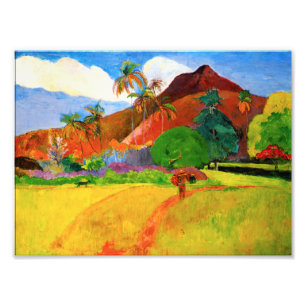 Montagnes de Gauguin dans la copie de photo du
