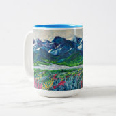 Montagnes de l'Alaska et tasse 15oz (Devant gauche)