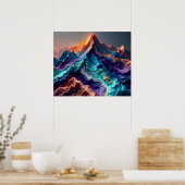 Montagnes de Marble Flow – Affiches d'art abstrait (Cuisine)