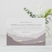 montagnes de papier déchirées faire-part de mariag (Debout devant)