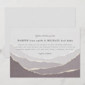 montagnes de papier déchirées faire-part de mariag (Devant / Derrière)