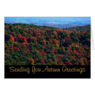 Montagnes des Appalaches à la carte d'automne