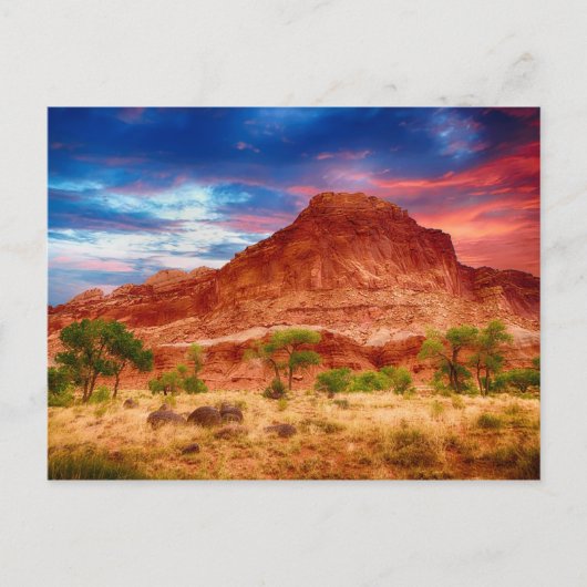 Montagnes Desert Canyons Sunset Carte Postale (Devant)