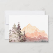 Montagnes Désert Mariage rustique Carte RSVP (Dos)