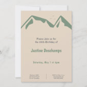 Montagnes en vert - Invitation d'anniversaire Brow (Devant)