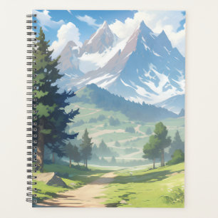 Montagnes enneigées et Forêt verte luxuriante