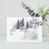 Montagnes enneigées Pins Mariage RSVP (Debout devant)