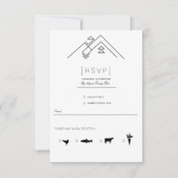 Montagnes Géométriques | RSVP Moderne Noir & Blanc