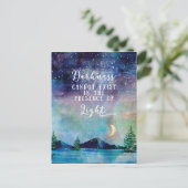 montagnes l'obscurité ne peut pas exister carte po (Debout devant)