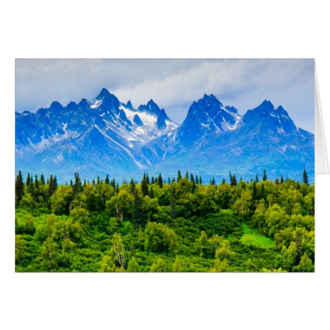 Montagnes majestueuses de l'Alaska (Devant horizontal)