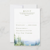 Montagnes Mariage d'été Cartes RSVP (Devant)