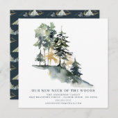 Montagnes | Moderne Faire-part mobile (Devant / Derrière)