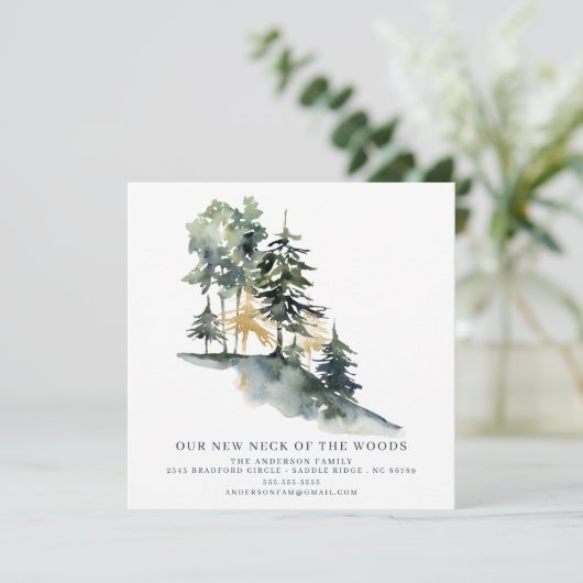 Montagnes | Moderne Faire-part mobile (Debout devant)