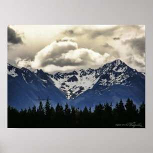 Montagnes neigeuses : Lac Tekapo : Poster Nouvelle