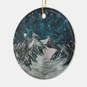 Montagnes par ornement de nuit (Gauche)