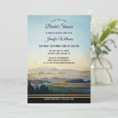 Montagnes Paysage Art Bridal Douche Invitation (Debout devant)