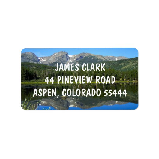 MONTAGNES ROCHEUSES GRANDES ÉTIQUETTES D'ADRESSE D (Devant)