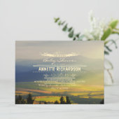 Montagnes romantiques Bébé Douche Invitations (Debout devant)