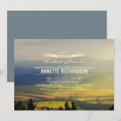 Montagnes Romantiques Invitations de douche nuptia (Devant / Derrière)