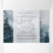 Montagnes Rustiques Chic Lakeside Mariage Tri-Fold (Intérieur au milieu)