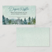 Montagnes rustiques neige hivernale cartes de tomb (Devant / Derrière)