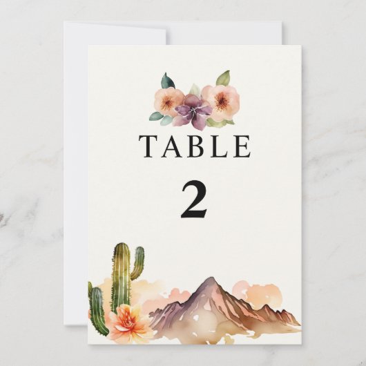 Montagnes rustiques | Numéro de table de mariage d (Devant)