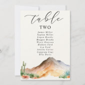 Montagnes Rustiques | Numéro de table du Mariage d (Devant)