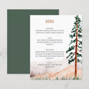 Montagnes Rustiques Pins Arbres Fog Paysage Menu