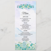 Montagnes Spring | Carte de menu Mariage Fleur sau (Devant)
