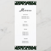 Montagnes vertes, conifères Carte menu mariage (Dos)