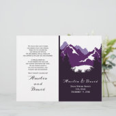 Montagnes violettes, conifères programme de mariag (Debout devant)