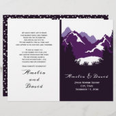 Montagnes violettes, conifères programme de mariag (Devant / Derrière)