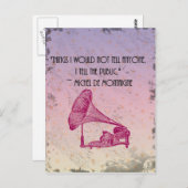 Montaigne bekent briefkaart (Voorkant / Achterkant)