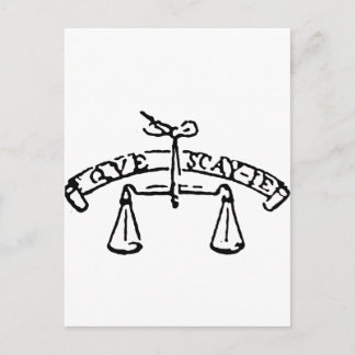 Montaigne's Motto-Que Sais-Je? Wat weet ik? Briefkaart