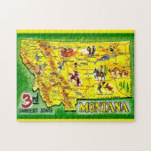 Montana 11x14  Illustrated Map Puzzle Legpuzzel (Horizontaal)