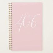 Montana 406 roze met witte netnummer planner (Voorkant)