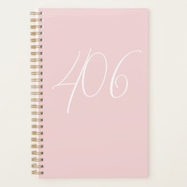 Montana 406 roze met witte netnummer planner