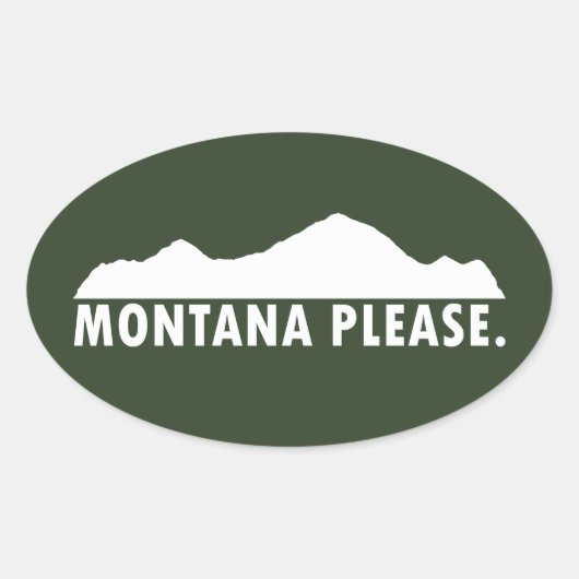 Montana Alsjeblieft Ovale Sticker (Voorkant)