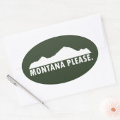 Montana Alsjeblieft Ovale Sticker (Envelop)
