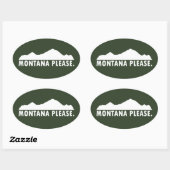 Montana Alsjeblieft Ovale Sticker (Vel)