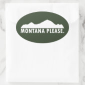 Montana Alsjeblieft Ovale Sticker (Tas)